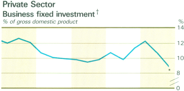 Graph Showing Private Sector Business fixed investment