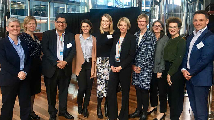 RBA staff with representatives from BHP and BHP Women in Perth (from left)
										Assistant Governor (Economic) Luci Ellis, Katherin Domansky (Manager Commercial,
										Petroleum, BHP), Edgar Basto (Asset President, WA Iron Ore, BHP), Chloe Rattray
										(Specialist Communications, BHP Technology), Emma Vincent (Manager Supply Chain
										Planning, BHP Iron Ore), Kirsten Rose, (Manager Innovation, Sustainable
										Operation, BHP), Reserve Bank Board members Wendy Craik AM, Catherine Tanna and
										Carol Schwartz AO, and Rob Carruthers (Manager Government Relations, BHP),
										September 2018