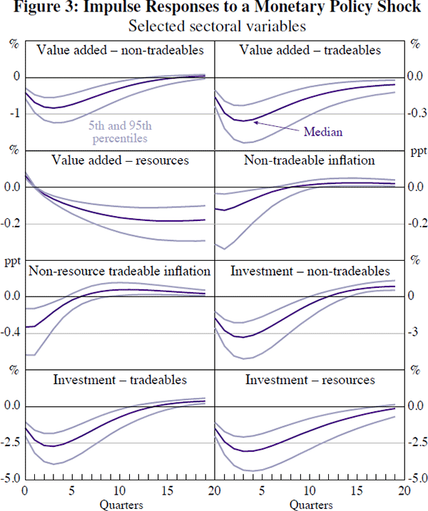 Figure 3: Impulse Responses to a Monetary Policy Shock