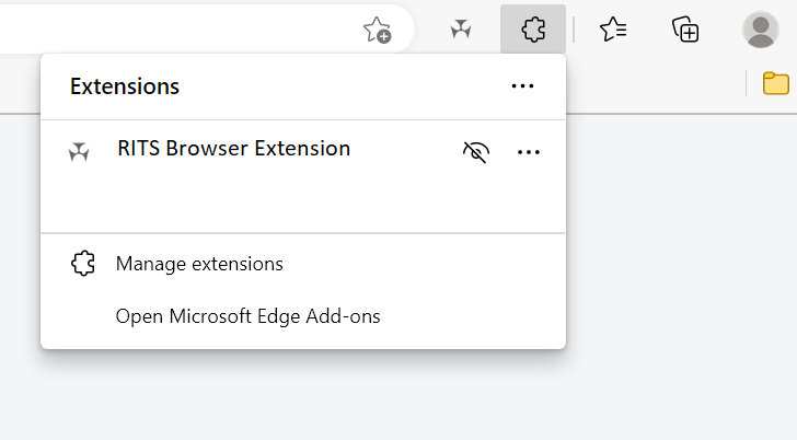 RITS Browser Extension - Check in Microsoft Edge